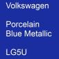 Preview: Volkswagen, Porcelain Blue Metallic, LG5U.